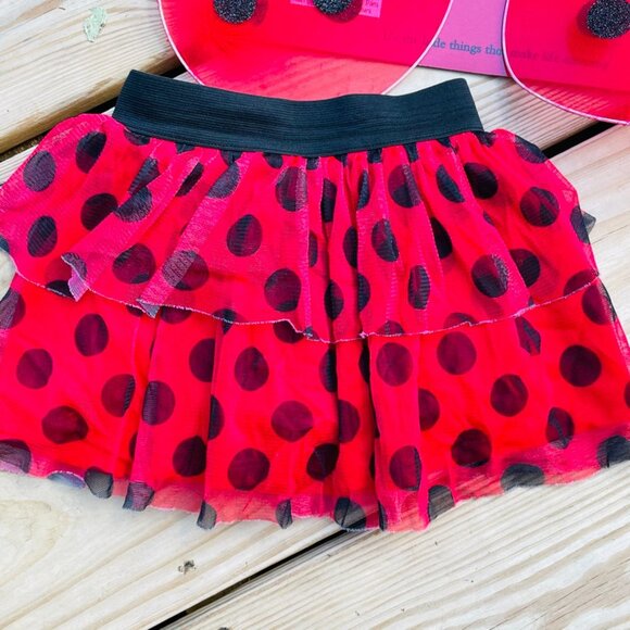 🐞 Kids Costume Set- Ladybug Skort & Wings - Picture 3 of 8